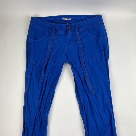 Express Pants Womens Size 6 Blue Drawstring - Picture 2 of 11